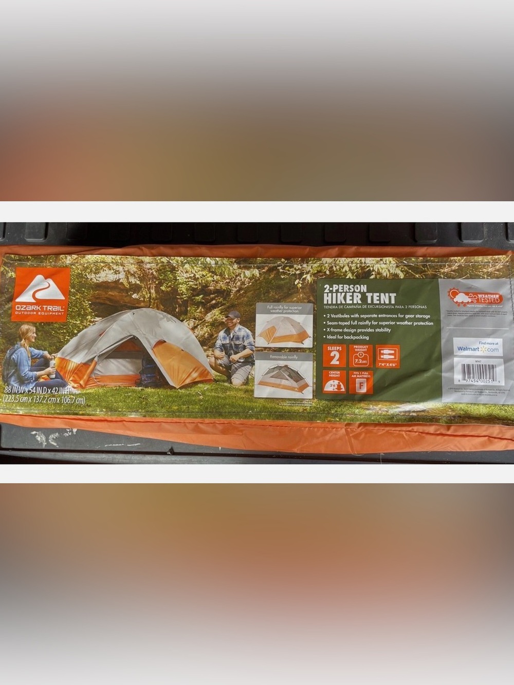 Ozark Trail Backpacking Orange and Gray Camping Tent